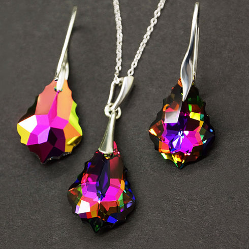 Silver set "Baroka IV (Vitrail Medium)" with Swarovski™ crystals
